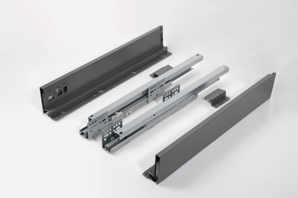 84mm High 500mm Long Steel Soft Closing Kitchen Cabinet Double Wall ...