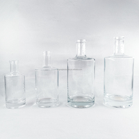 Bouteilles en verre rondes personnalisées avec logo, 750 ml, en verre silex, pour alcool, vodka, gin, tequila, liqueur, avec bouchon – Vente en gros
