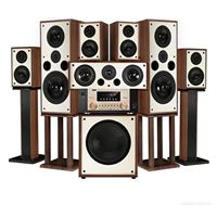 Système Home Cinéma 7.1 de Haute Qualité en Bois avec Son Surround et Fonction Karaoké, Système Audio Home Cinéma 5.1