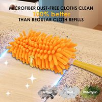 Penyapu Debu Chenille Microfiber yang Dapat Dicuci, Tongkat Penghapus Debu yang Dapat Digunakan Kembali untuk Kipas, Mobil, dan Rumah