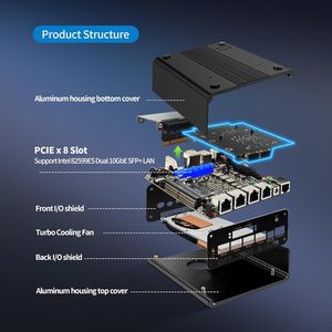 Cwwk <span class=keywords><strong>S4</strong></span> opnsense Micro PC i5-1240P <span class=keywords><strong>Mini</strong></span> PC 4 x i226-V 2.5gbe Lan 2 x 10gbe SFP + máy tính <span class=keywords><strong>mini</strong></span> u300e tường lửa thiết bị 8505 - Product Image 4