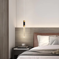 TOGETHER Métal Acrylique Lampe Suspendue Unique Lumière Chaude Effet Lumineux Suspendu pour Îlot de Cuisine de Chevet