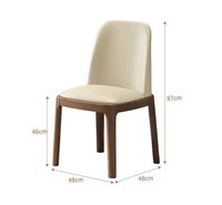Ensemble de table à manger moderne en pierre frittée avec structure en bois massif, table et chaises 4 places pour salle à manger