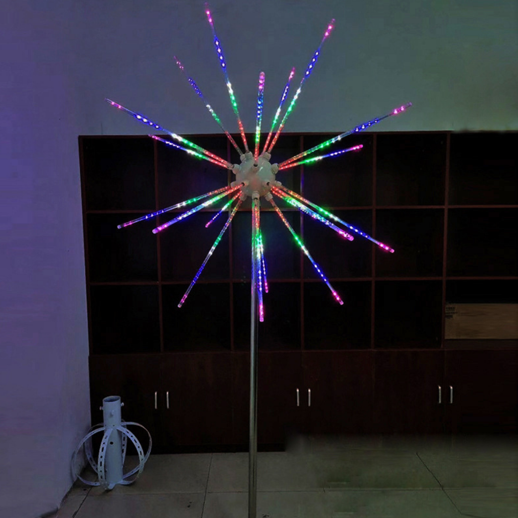 Outdoor LED Fireworks Light IP65 Waterproof Lamp Dynamic RGB Effects Landscape Garden Theme Park Holiday Festival Decoration 12V