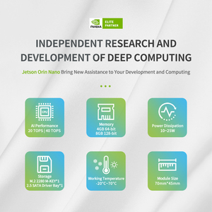 NVIDIA jetson Orin Nano 4GB 34Tops mô-đun phát triển ai trí tuệ nhân tạo phát triển Hội Đồng Quản trị bộ vi xử lý 900-13767-0040-000 - Product Image 3