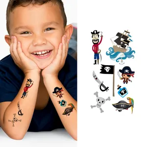 卡通海盗系列临时小贴纸纹身防水儿童生日派对