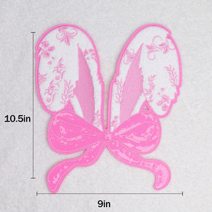 Innovative Design Bunny Embroidery Patches Sequins Easter Iron On Happy Easter Day Patches - Product Image 4