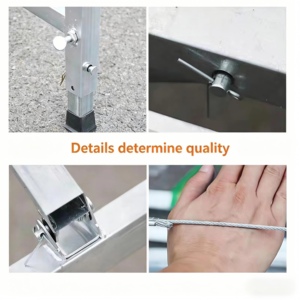 Échelle escamotable industrielle en aluminium pliable avec capacité de charge de 150 kg, portable et multifonctionnelle - Product Image 2