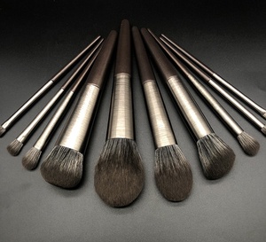 Monja-brosse à maquillage professionnelle et personnalisée, accessoire métallique vegan, noir, bronze, collection de <span class=keywords><strong>paris</strong></span>, glacée, avec produit, 13 pièces, 14 pièces - Product Image 6