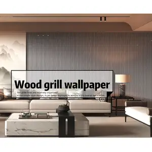 Schoonheidssalon Decoratie Achtergrond Behang Moderne Stijl Paneeleffect Wallpapers Houten Grill Behang Voor Kantoor Bar