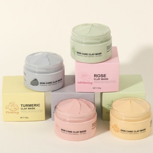 Mascarilla Facial de Arcilla Personalizada OEM con Etiqueta Privada, Mascarilla de Cúrcuma, Rosa, Té Verde y Lodo del Mar Muerto - Product Image 1