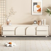 Meuble TV moderne et luxueux, petit meuble en bois pour appartement, combinaison table basse pour salon, également adapté à la chambre à coucher