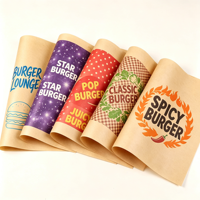 Kertas Pembungkus Makanan Anti Minyak untuk Sandwich Burger, Kertas Deli Tahan Minyak