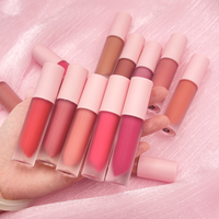Lápiz Labial Nude de Alta Calidad con Etiqueta Personalizada, Cosmético Rojo Sexy Mate Cremoso, Brillo Labial Impermeable