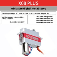 Servomoteur numérique à micro-engrenages métalliques KST X08 Plus X08H Plus V6.0 HV pour compétitions F3K F5K F5D DLG, pièces pour avions RC et planeurs