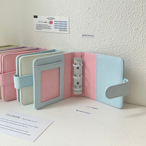 Gypsophila Sao đuổi Idol Album thẻ nhỏ lưu trữ PU Chất kết dính với 3 lỗ da bìa màu khối thiết kế và GOO thẻ cuốn sách - Product Image 2