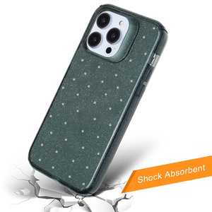 Wholesale KINGSOUL DIY Luxury TPU+PC Magnetic Armor Design Shockproof Anti-Scratch Glitter Decoration Wireless Phone <b>Case</b> - Product Image 4