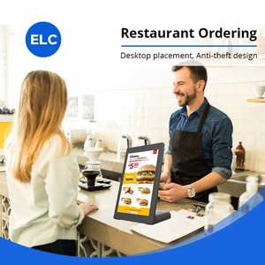 무료 스탠딩 데스크탑 L 모양 8 인치 태블릿 안드로이드 11 WIFI BT4.0 디지털 간판 터치 스크린 레스토랑 - Product Image 3