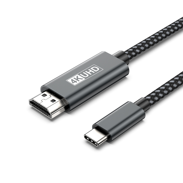 USB C to HDMI Cable Type C to HDMI 4K 30HZ Adapter Thunderbolt 4/3 to HDMI for Home Office MacBook Pro Air