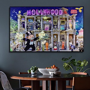 Décor <span class=keywords><strong>de</strong></span> maison drôle <span class=keywords><strong>de</strong></span> dessin animé célèbre film étoiles imprimés affiche d'art mural moderne dernier dîner pop Art décor mural <span class=keywords><strong>de</strong></span> maison - Product Image 3