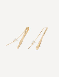 Pendientes Minimalistas de Acero Inoxidable Color Dorado YXQ E228 con sus Líneas Limpias y Acabado Pulido - Product Image 2