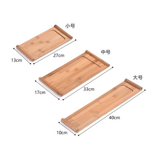 Bandeja de madera de bambú para servir sushi, té, pan, plato de frutas, estilo sencillo, 30x15cm - Product Image 3