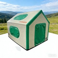 Tente de camping familiale gonflable d'extérieur en Drop Stitch, robuste, type cabane, pour le camping