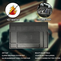 Meilleures ventes : Tapis de barbier flexible, magnétique, pratique, en PVC souple, écologique et réutilisable pour salons de coiffure 45x30x0.8CM