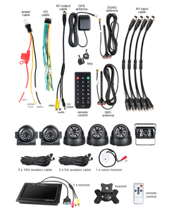 Giám Sát Hệ Thống Camera Với <span class=keywords><strong>8CH</strong></span> 4 Gam WiFi GPS 1080P AHD HDD Di Động <span class=keywords><strong>DVR</strong></span> 7 Inch VGA Màn Hình Và 6 Máy Ảnh Không Thấm Nước - Product Image 4