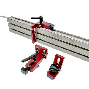Profil Aluminium Pagar dan Woodworking T-slot Konektor Braket Geser, Router /Saw Table Miter Gauge T-slot Miter Track Jig