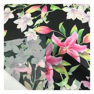 Lo sbocco di fabbrica 100% poliestere giglio modello 100D Chiffon stampa digitale personalizzato Chiffon tessuto per gli indumenti - Product Image 5