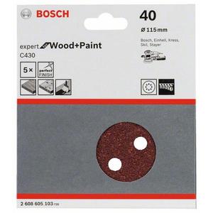 Feuille abrasive BOSCH - 2608605104 C430 (5 pièces) -EAN 3165140159227 ABRASIFS PAPIERS ABRASIFS - Product Image 2