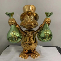 Statue décorative en forme de canard porte-monnaie, faite à la main et personnalisée, style Pop Art, sculpture moderne en résine pour la décoration intérieure, vente en gros