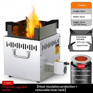 Stufa Portatile a <span class=keywords><strong>Legna</strong></span> per Esterni Modello 003, Alimentazione a Carbone/<span class=keywords><strong>Legna</strong></span>, Uso Domestico Rurale, Piccola Stufa a Carbonio - Product Image 6