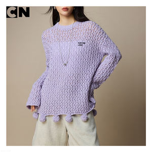 Suéter con Certificación GRS, Fabricante de Suéteres, Venta al por Mayor, Personalizado, 100% Lana, Calado, Adelgazante, Estilo Coreano, Suéter de Punto para Mujer - Product Image 2