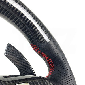 Volante de Fibra de Carbono Rojo para <span class=keywords><strong>Mercedes</strong></span> <span class=keywords><strong>Benz</strong></span> <span class=keywords><strong>AMG</strong></span> W204 W205 W212 W213 W217 W218 a <span class=keywords><strong>C</strong></span> E CLS GLC 2011 2012 2013 2014 2015 - Product Image 3