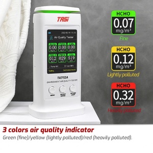 เครื่องตรวจจับคุณภาพอากาศ Tasi TA7112A 8 1 PM2.5 10 HCHO TVOC เครื่องวัดอุณหภูมิ CO2 C6H6เครื่องทดสอบในบ้านรับประกัน1ปี - Product Image 2