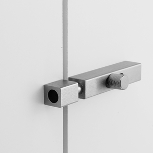 Aluminum Alloy Door Bolt Deadbolt Minimalist Design Easy Installation For Bathroom Toilet No Drill Thickened <b>Security</b> <b>Lock</b> - Product Image 5