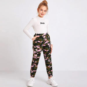 <span class=keywords><strong>Pantaloni</strong></span> Cargo personalizzati a tutta lunghezza Tween Girl <span class=keywords><strong>tasche</strong></span> <span class=keywords><strong>con</strong></span> patta <span class=keywords><strong>pantaloni</strong></span> mimetici <span class=keywords><strong>laterali</strong></span> mimetici per bambini - Product Image 3