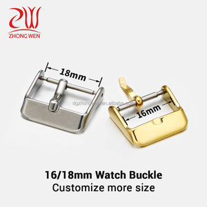 Cinturino in pelle personalizzato Bucks acciaio inossidabile fibbia orologio 16mm per <span class=keywords><strong>Smart</strong></span> <span class=keywords><strong>Watch</strong></span> accessori - Product Image 4