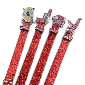 カスタム カラー 合金 メタル バックル ウエスタン スタイル ラインストーン ウエスト バレット ベルト PU レザー 日常 使用 - Product Image 6