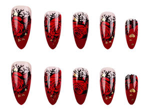 Meilleures ventes : <span class=keywords><strong>Faux</strong></span> <span class=keywords><strong>ongles</strong></span> réutilisables à presser, motif fleur rouge, marque privée, en stock, <span class=keywords><strong>prix</strong></span> <span class=keywords><strong>de</strong></span> gros usine, application sur les doigts - Product Image 6