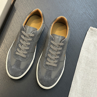 Chaussures de skate décontractées pour hommes, style luxe, artisanat original, en cuir véritable, à lacets, baskets quotidiennes, chaussures plates toutes saisons, artisanat original