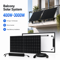 Système solaire photovoltaïque pour balcon 800W, mini-système solaire domestique, kit de panneaux solaires pour toit de maison