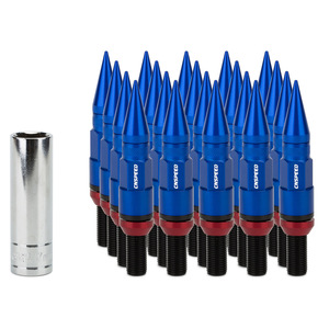 CNSPEED น็อตล้อแบบขยายได้ สีดำ ปลายสีแดง ขนาด 17 มม. พร้อมซ็อกเก็ตสำหรับอัพเกรดรถยนต์ - Product Image 2