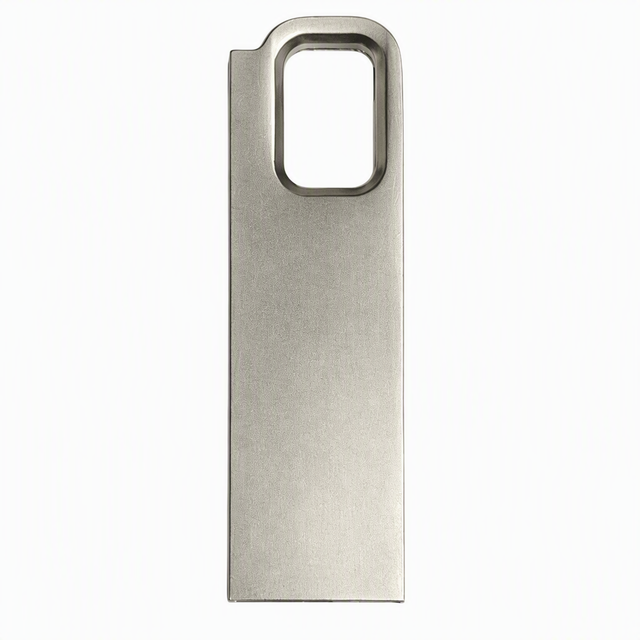 Asymmetric Metal USB 2.0 Pendrive 4GB-128GB Capless Body, Keyring Cutout, OEM Bulk