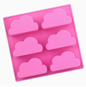 Moldes de silicona para pasteles con forma de nube de 6 cavidades sin BPA, molde de jabón, molde de silicona no tóxico para hornear pasteles para hornear - Product Image 4