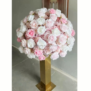 Đề xuất đám cưới lụa trắng hoa mẫu đơn nửa hoa bóng trung tâm đám cưới mảnh hoa bóng Bộ bàn sự kiện Hoa Trắng-bóng 50 cm - Product Image 6