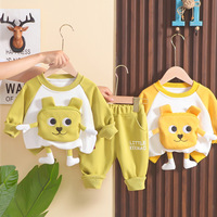 Vêtements pour bébé super mignons pour l'automne, tenues d'automne pour bébé garçon, ensemble de sweat-shirt séparé pour enfants