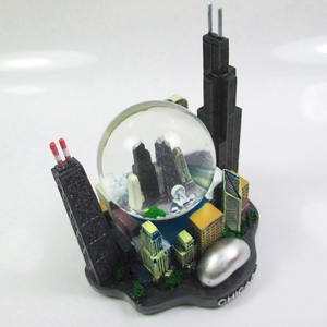 Globo de Nieve de Chicago, Estados Unidos, con Estatua de Edificio, Figura Coleccionable, Regalos de Viaje para Niños - Product Image 5